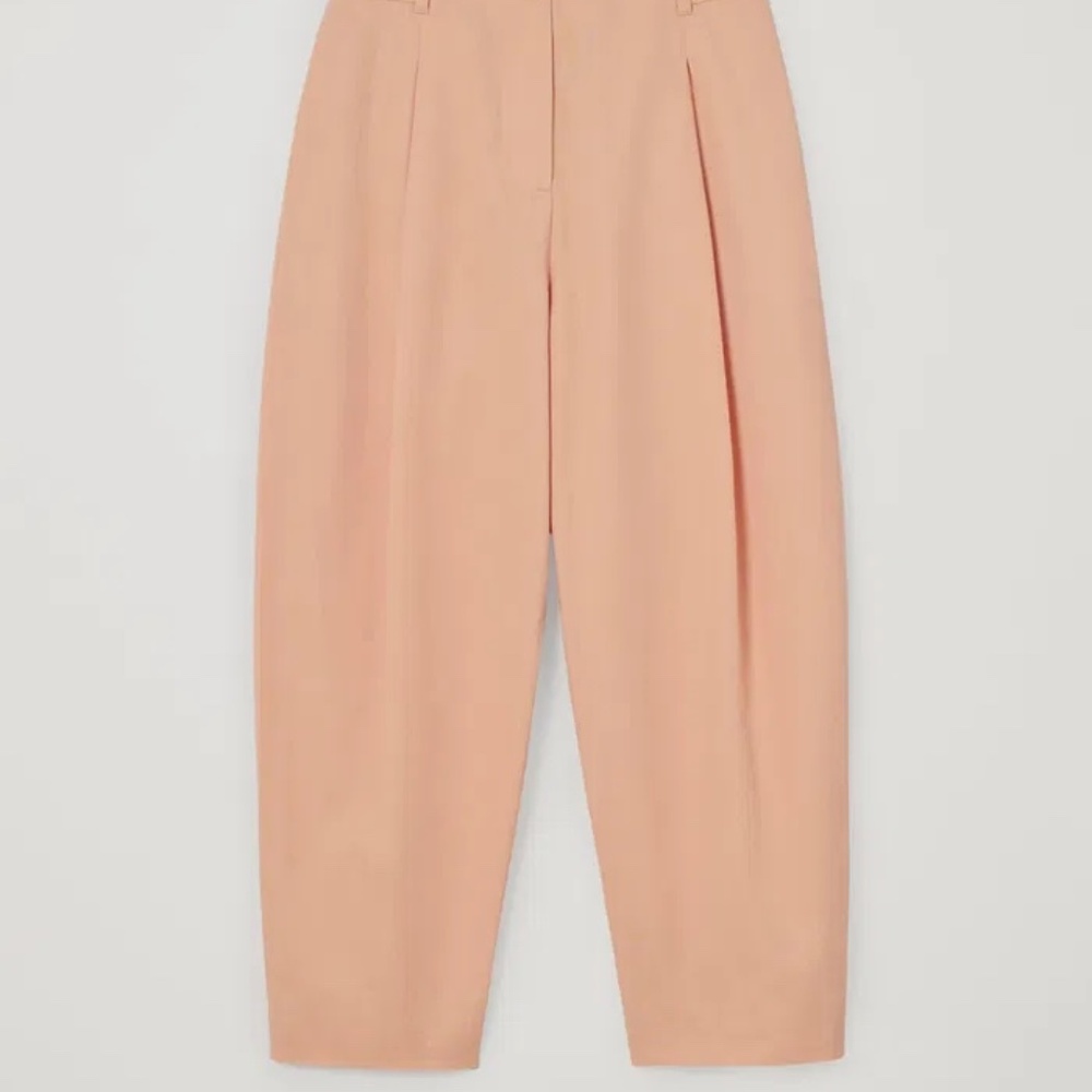 COS women rounded cotton trousers pandemic peach size 12